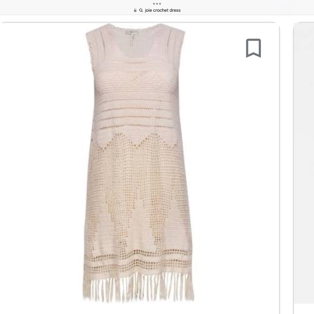 Joie Cream Crochet Mini Dress